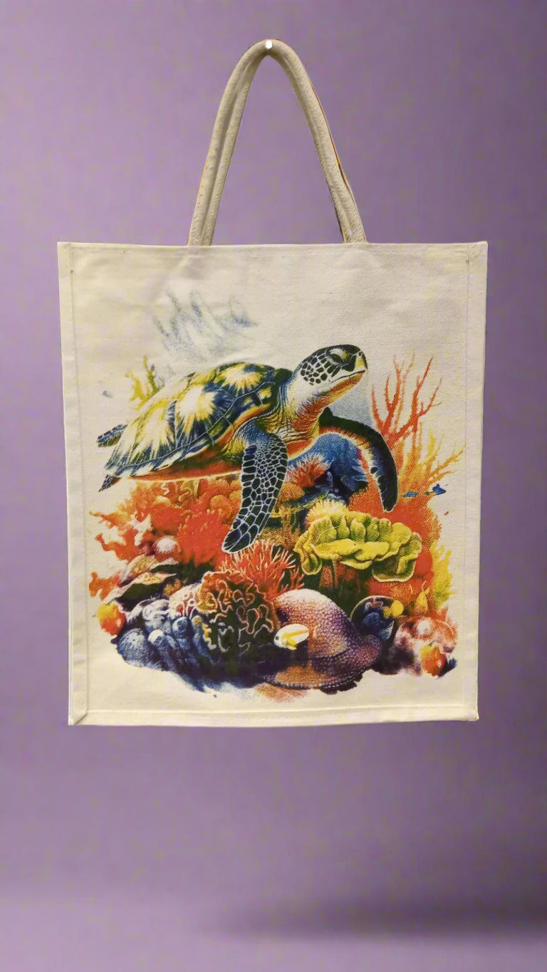 OCEAN BLISS CANVAS shopping bag