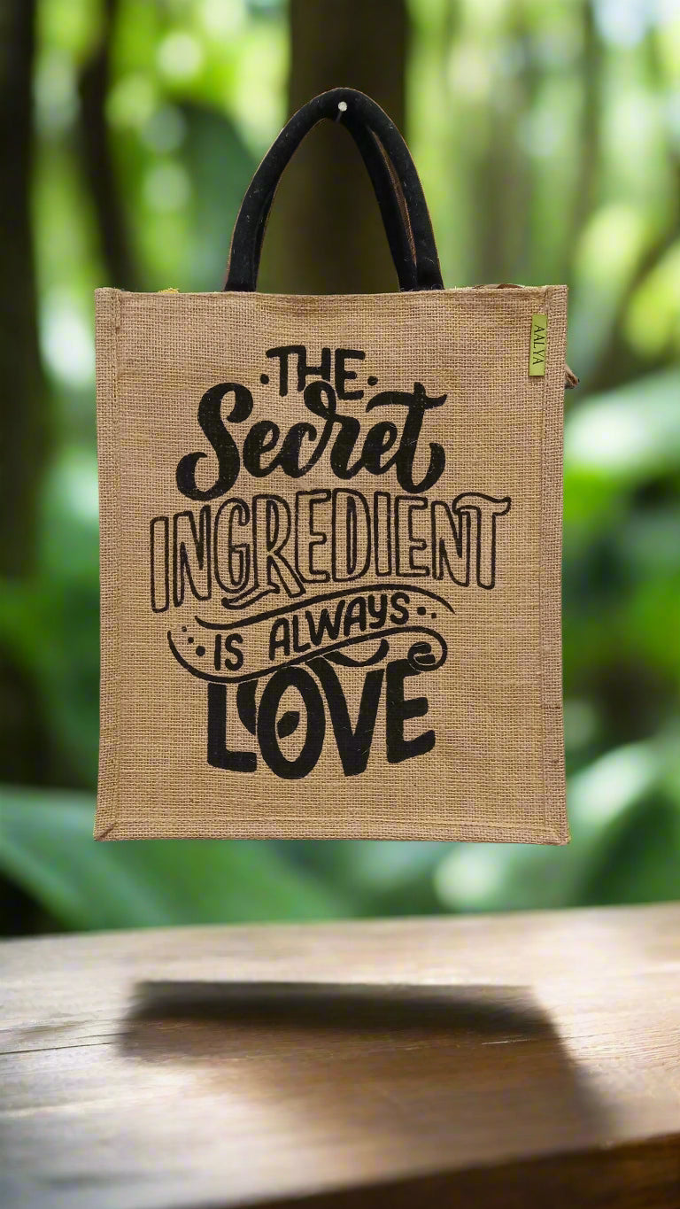 THE SECRET INGREDIENT JUTE shopping bag