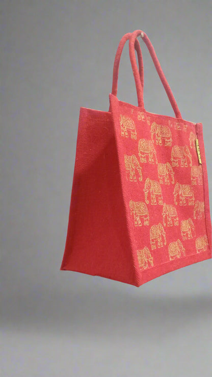 REGAL ELEPHANT TOTE CANVAS small bag