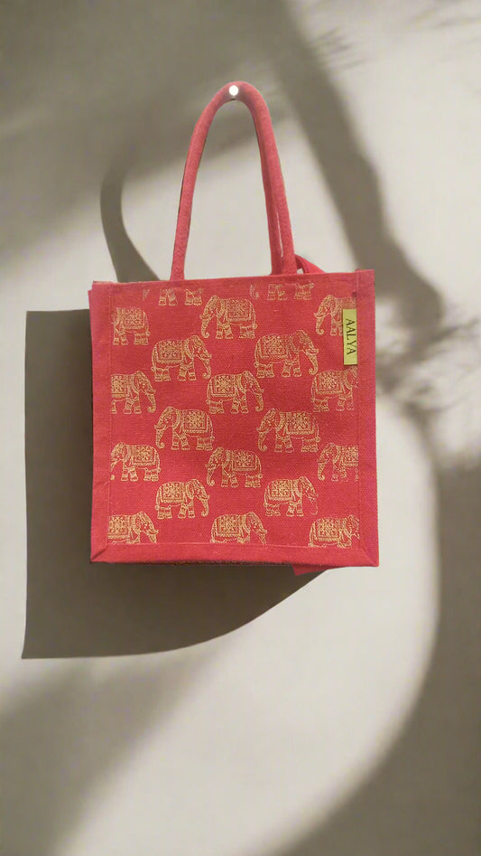 REGAL ELEPHANT TOTE CANVAS small bag