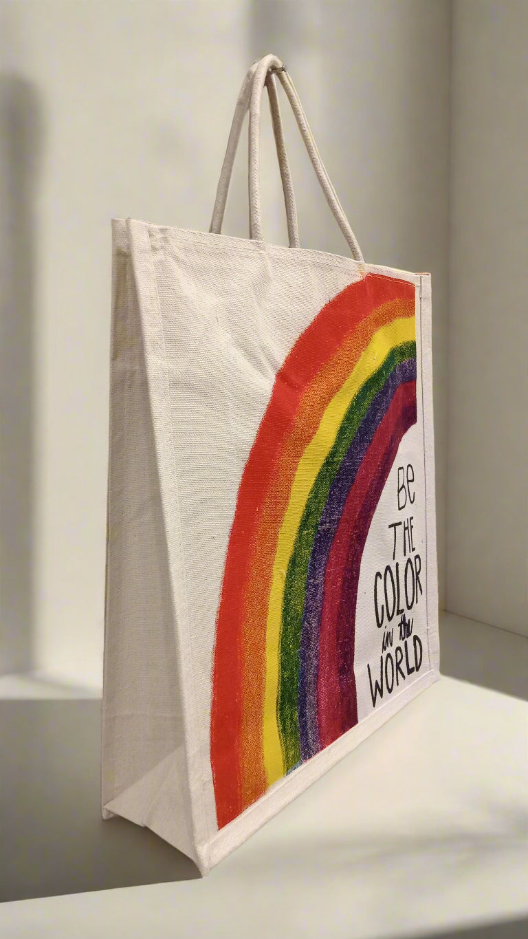 RAINBOW INSPIRATION CANVAS shopping bag