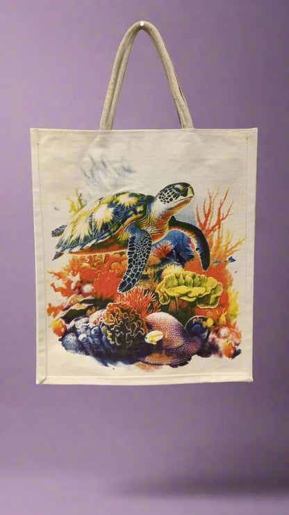 OCEAN BLISS CANVAS shopping bag