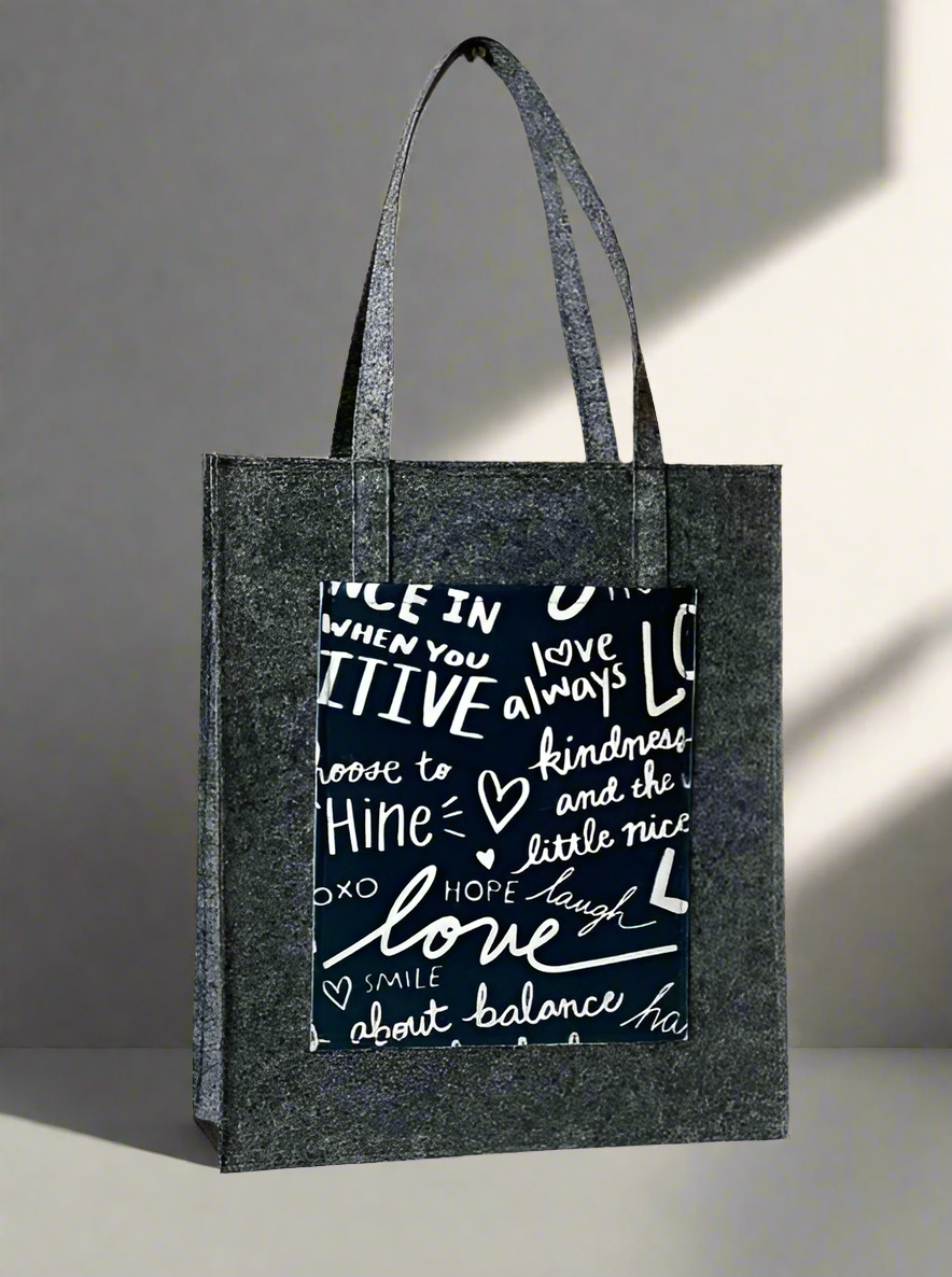 TRENDY LOVE FELT shopping bag