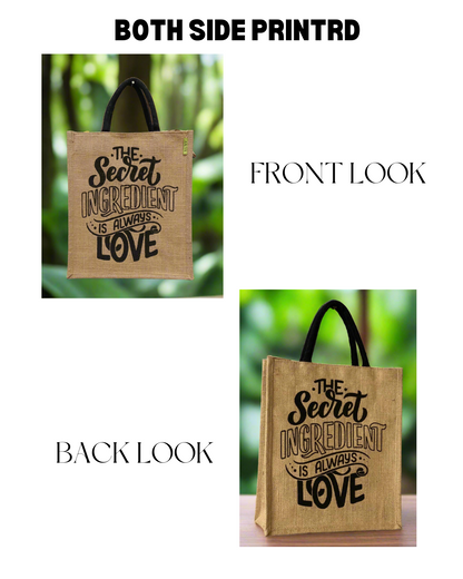 THE SECRET INGREDIENT JUTE shopping bag