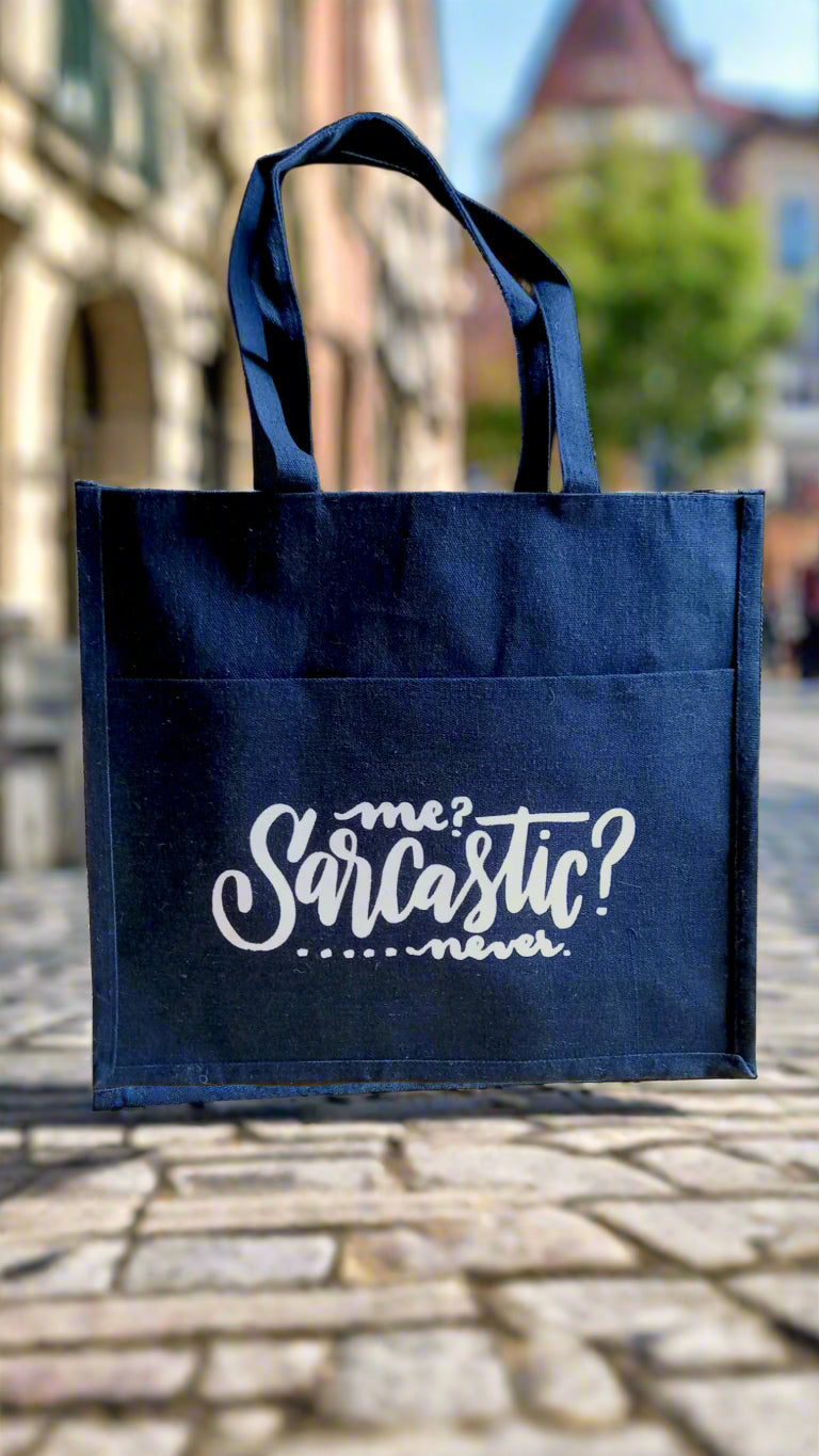 ME SARCASTIC ? CANVAS shopping bag